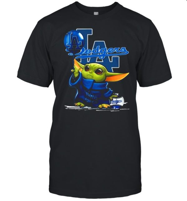 Los Angeles Dodgers Baseball Star Wars Baby Yoda 2021 T-Shirt