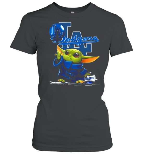 Los Angeles Dodgers Baseball Star Wars Baby Yoda 2021 T-Shirt