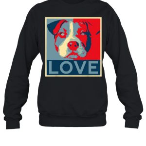 Love Pitbull face shirt 4