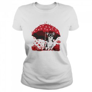 Loving Red Umbrella Black Chihuahua Christmas Sweater Shirt 2