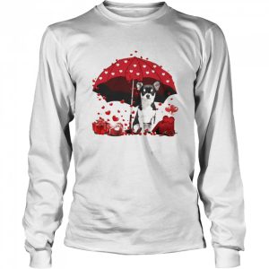 Loving Red Umbrella Black Chihuahua Christmas Sweater Shirt 3