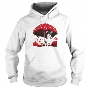 Loving Red Umbrella Black Chihuahua Christmas Sweater Shirt 5