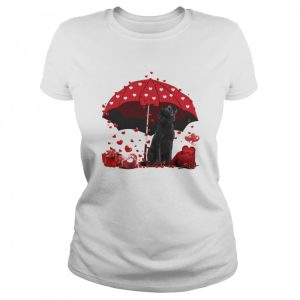 Loving Red Umbrella Black Labrador Christmas Sweater Shirt