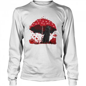 Loving Red Umbrella Black Labrador Christmas Sweater Shirt 3