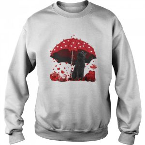 Loving Red Umbrella Black Labrador Christmas Sweater Shirt 4