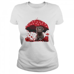 Loving Red Umbrella Chocolate Labrador Christmas Sweater Shirt 2