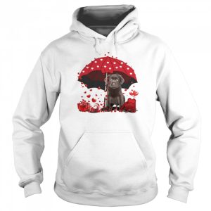 Loving Red Umbrella Chocolate Labrador Christmas Sweater Shirt 5