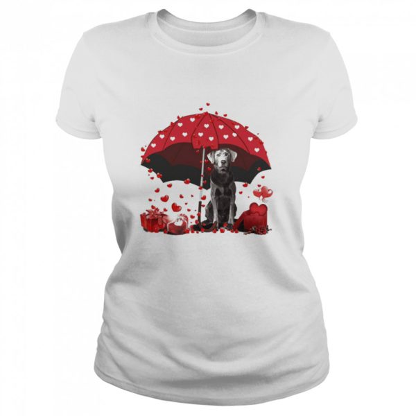 Loving Red Umbrella Silver Labrador Christmas Sweater Shirt