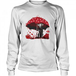 Loving Red Umbrella Silver Labrador Christmas Sweater Shirt 3