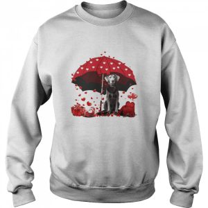 Loving Red Umbrella Silver Labrador Christmas Sweater Shirt 4