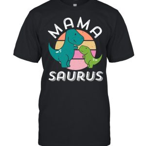 Mamasaurus T Rex Mommy Baby Dinosaur Retro Cute Mother’s Day Shirt