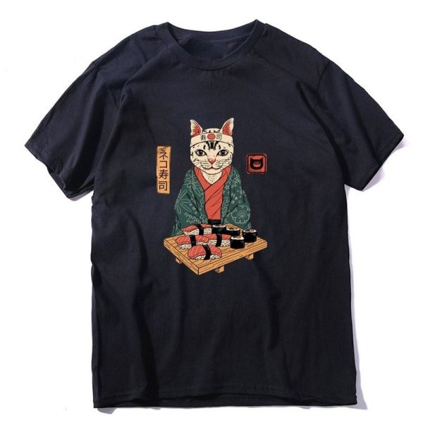 Mens Master of Sushi Cat Shirt