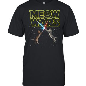 Meow Wars Space Cat Laser Cat T Shirt 1