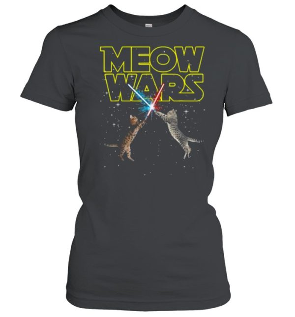 Meow Wars Space Cat Laser Cat T-Shirt