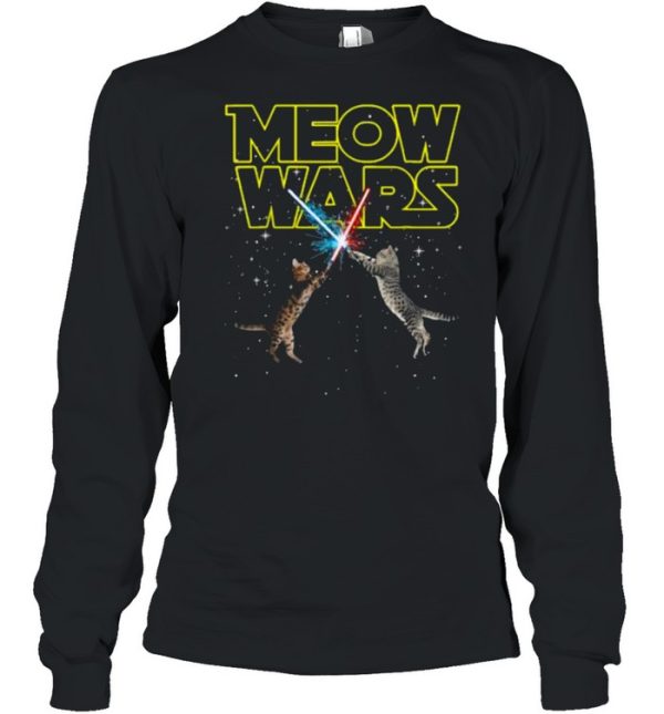 Meow Wars Space Cat Laser Cat T-Shirt