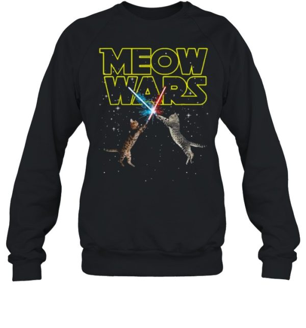 Meow Wars Space Cat Laser Cat T-Shirt