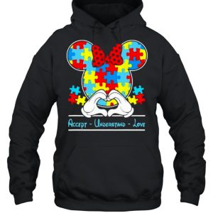 Mickey Love Heart Accept Understand Autism Awareness Shirt 5