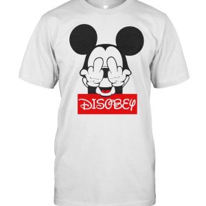 Mickey mouse disobey fuck off middle finger shirt