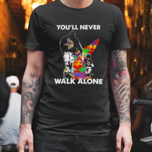 Minnesota Vikings You'll Never Walk Alone Dad And Son Autism T Shirt 1