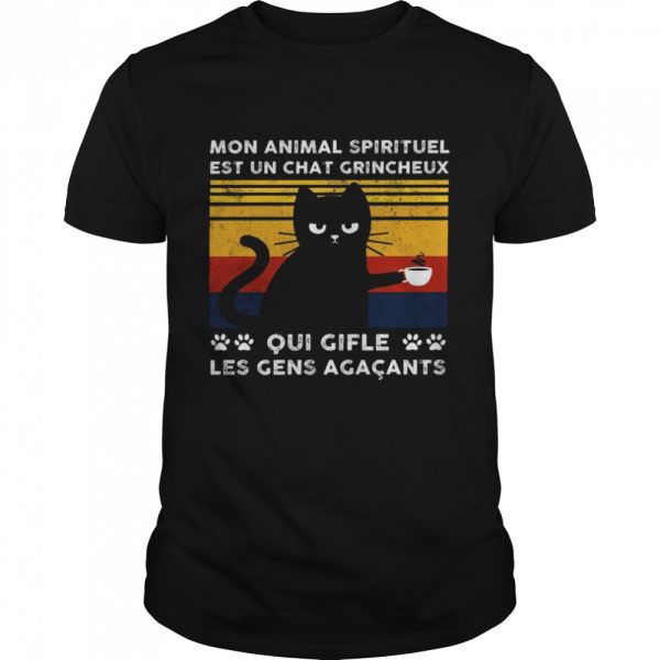 Mon animal spirituel est un chat grincheux qui gifle les gens agacants shirt