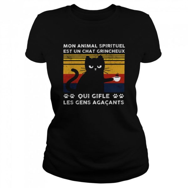 Mon animal spirituel est un chat grincheux qui gifle les gens agacants shirt