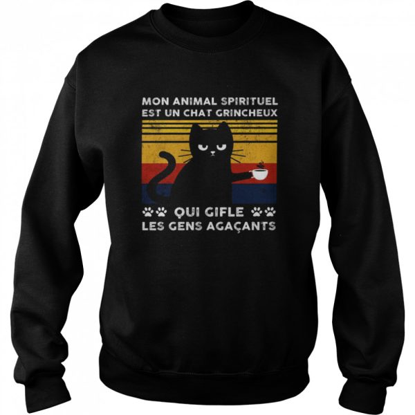 Mon animal spirituel est un chat grincheux qui gifle les gens agacants shirt