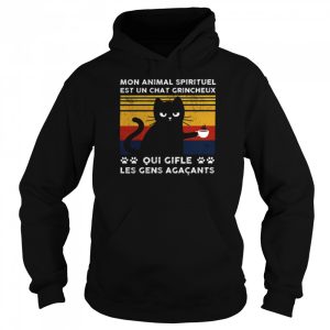 Mon animal spirituel est un chat grincheux qui gifle les gens agacants shirt 5