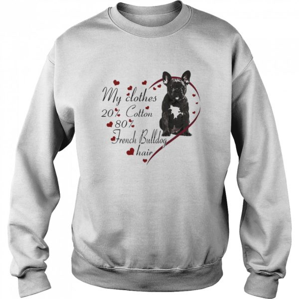 My Clothes 20 Cotton 80 Black French Bulldog Hair Shirt