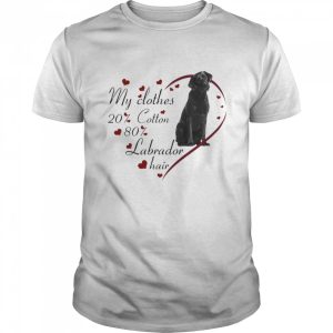 My Clothes 20 Cotton 80 Black Labrador Hair Shirt