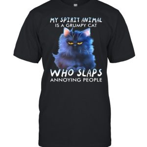 My Spirit Animal Is A Grumpy Cat Who Slaps Annoying People Shirt