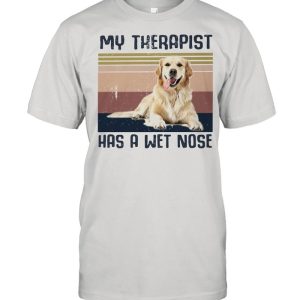 My Therapist Has A Wet Nose Golden Dog Vintage shirt 1