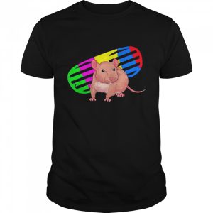 Nagetier Haustier Tierliebhaber Bunte Sonnenbrille Ratte Shirt 1