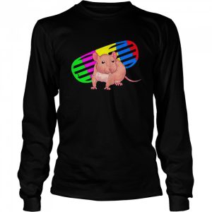 Nagetier Haustier Tierliebhaber Bunte Sonnenbrille Ratte Shirt 3