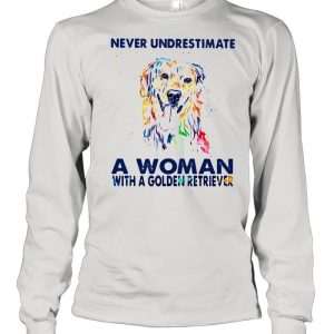 Never Underestimate A Woman With A Golden Retriever shirt 2