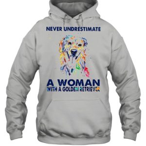 Never Underestimate A Woman With A Golden Retriever shirt 4