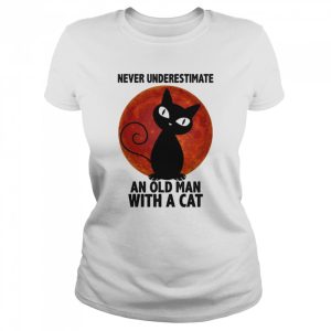 Never Underestimate An Old Man Witth A Cat shirt