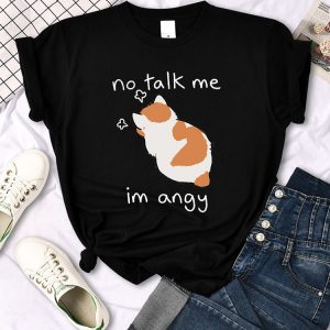 No Talk Me i m angy’ Funny Cat T-Shirt