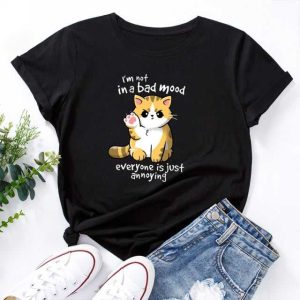 Not In A Bad Mood Tee’ Women T-Shirts