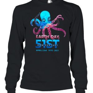 Octopus With Earth Day 51st Anniversary April 22nd 1970 2021 shirt 3