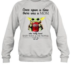 Once upon a time there was a mom who really loved Baby Yoda and Dr Pepper it was me shirt 4