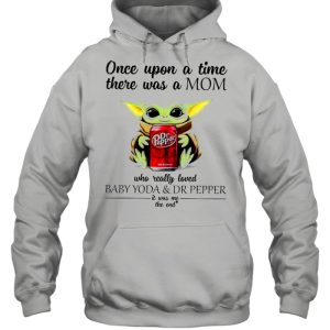 Once upon a time there was a mom who really loved Baby Yoda and Dr Pepper it was me shirt 5