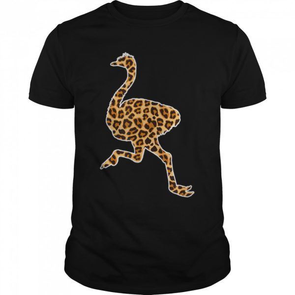 Ostrich Lover Pet Animal Print Leopard Girls Women Kids T-Shirt