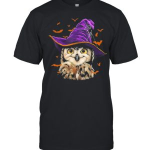 Owl Wearing Magic Halloween Hat shirt 1