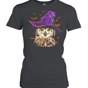 Owl Wearing Magic Halloween Hat shirt 2