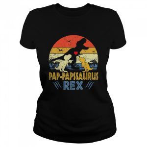 Pap Paps Saurus T Rex Dinosaur Pap Paps 2 kids Family T Shirt 2