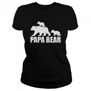 Papa Bear Two Cubs Daddy Bear Twin Papa 2 Shirt 2