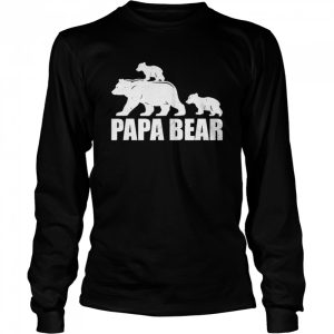 Papa Bear Two Cubs Daddy Bear Twin Papa 2 Shirt 3