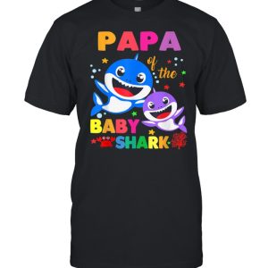 Papa Of The Baby Shark Birthday Papa Shark shirt 1