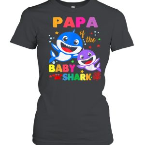 Papa Of The Baby Shark Birthday Papa Shark shirt 2