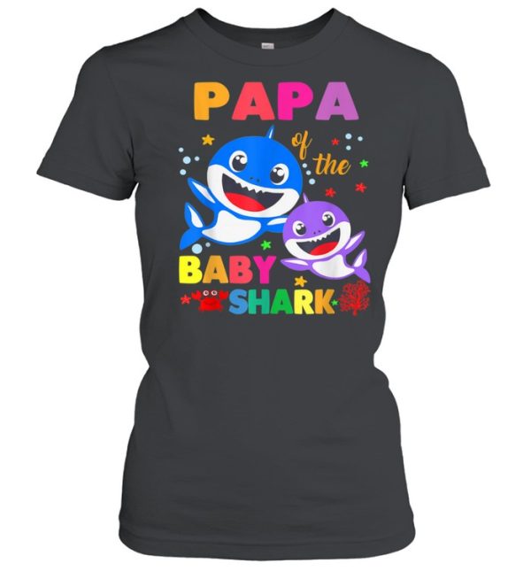 Papa Of The Baby Shark Birthday Papa Shark shirt